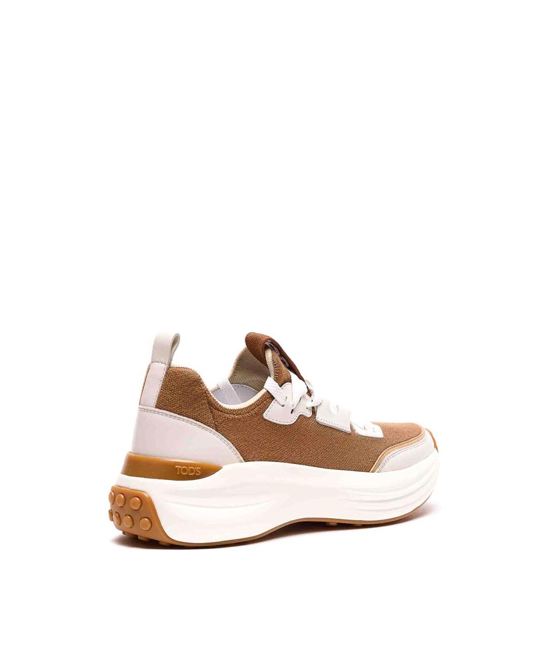 TOD'S Коричневые кожаные кроссовки, фото 2