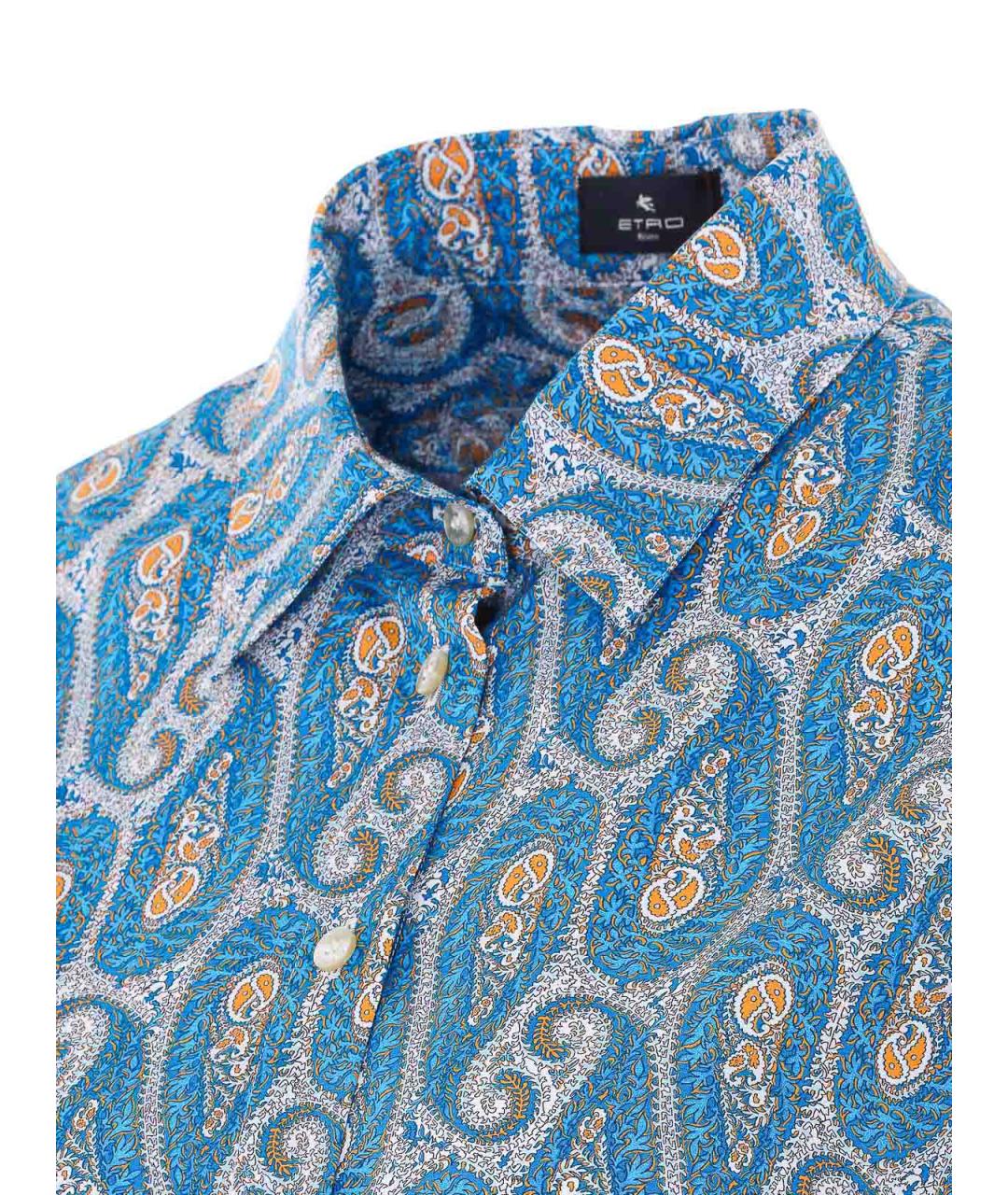 ETRO Синяя хлопковая рубашка, фото 3