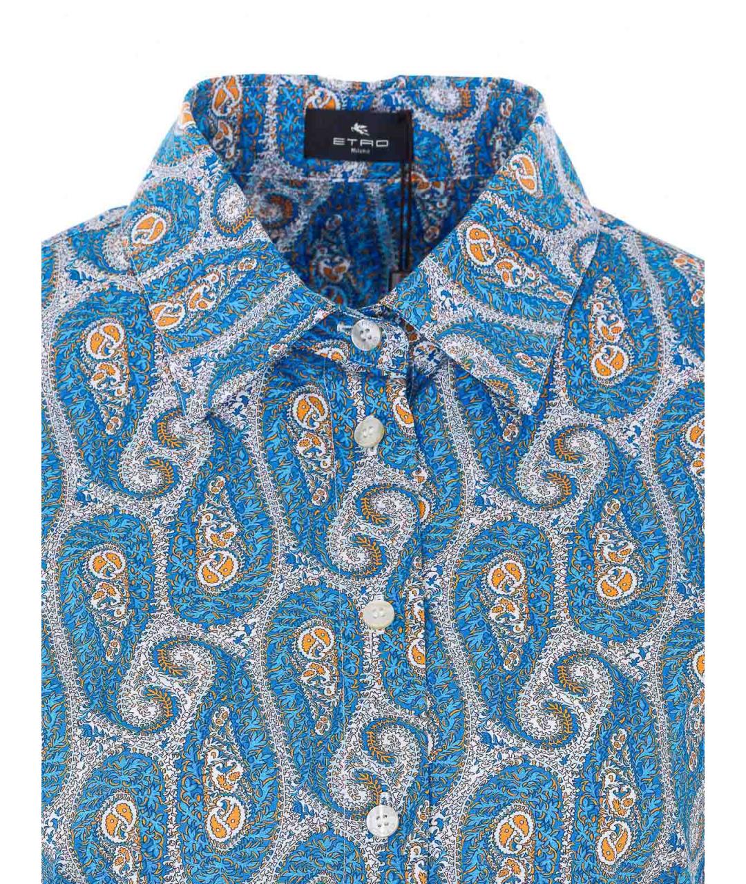 ETRO Синяя хлопковая рубашка, фото 4