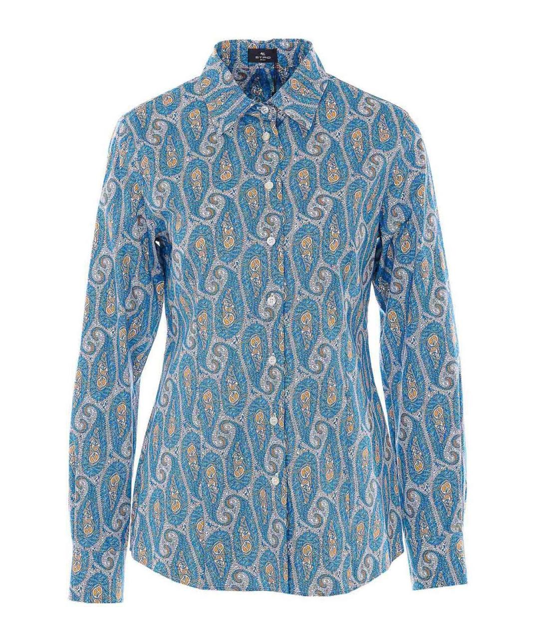 ETRO Синяя хлопковая рубашка, фото 1