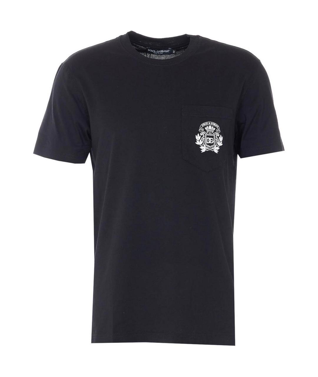 DOLCE&GABBANA Черная хлопковая футболка, фото 1