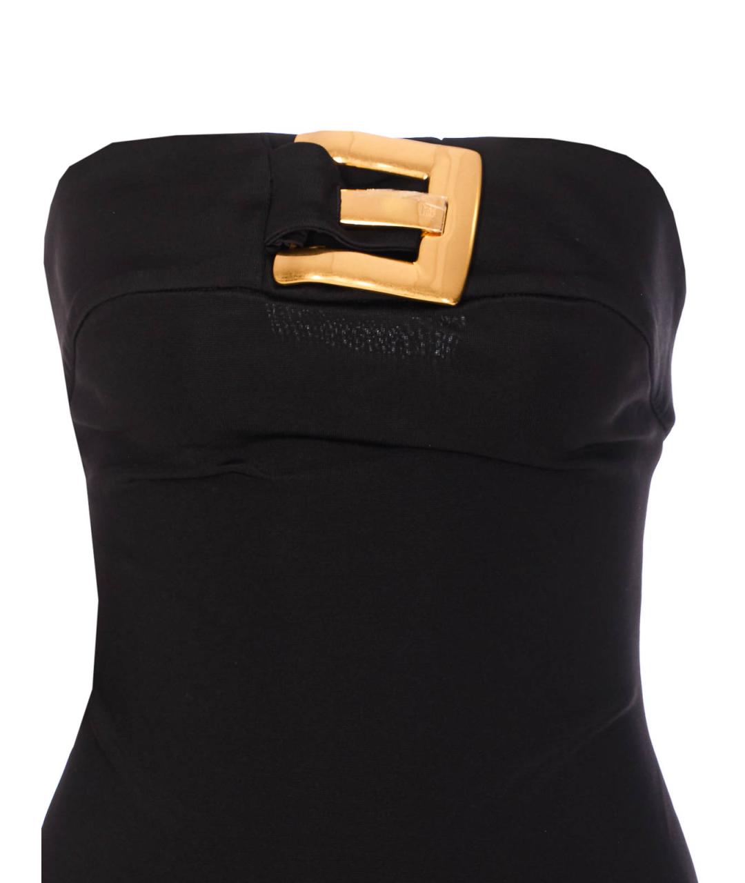 BALMAIN Черное полиэстеровое платье, фото 4