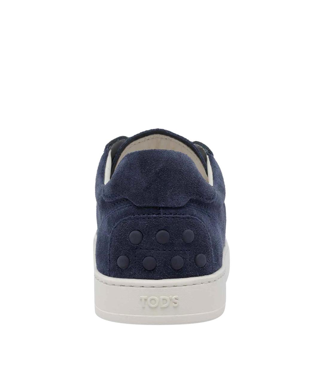 TOD'S Синие замшевые низкие кроссовки / кеды, фото 4