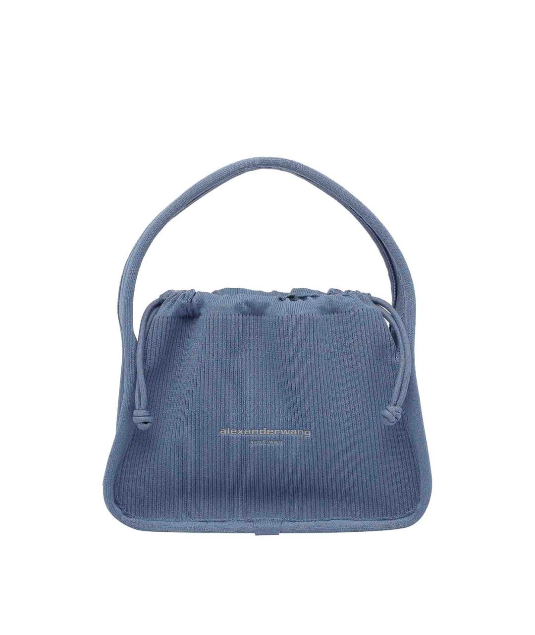 ALEXANDER WANG Синяя кожаная сумка с короткими ручками, фото 1