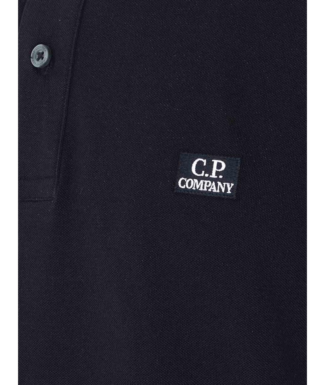 CP COMPANY Черное хлопковое поло с коротким рукавом, фото 3