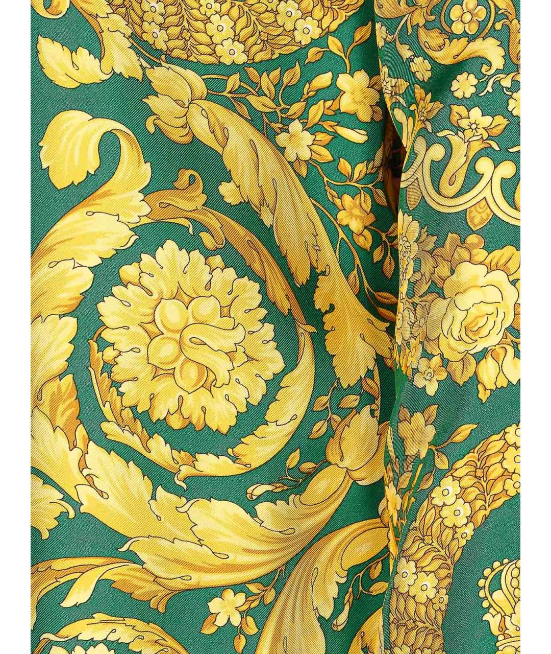 VERSACE Зеленая шелковая рубашка, фото 3