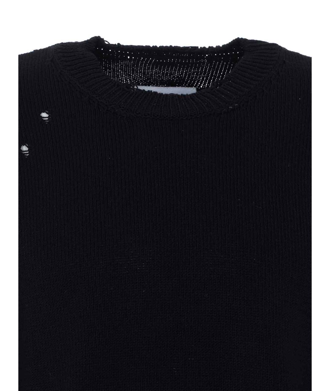 MM6 MAISON MARGIELA Черный хлопковый джемпер / свитер, фото 4