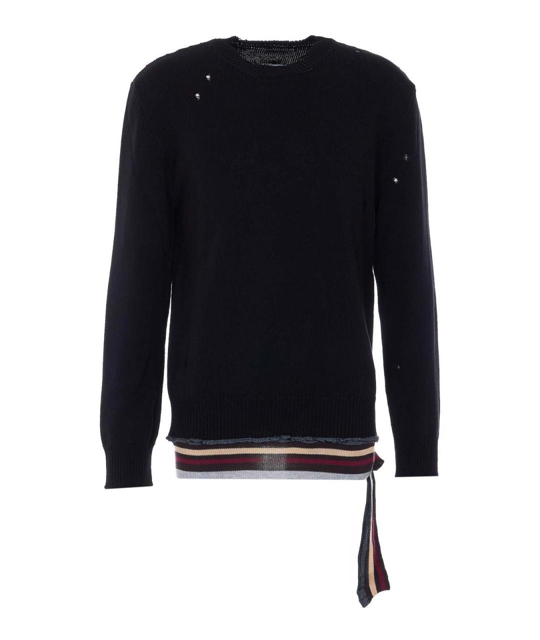 MM6 MAISON MARGIELA Черный хлопковый джемпер / свитер, фото 1
