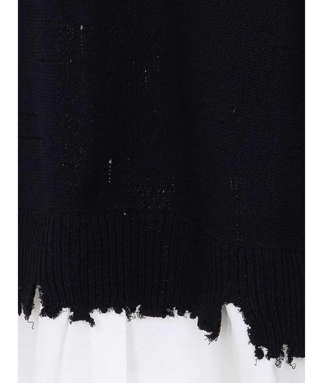 MM6 MAISON MARGIELA Черная хлопковая жилетка, фото 3