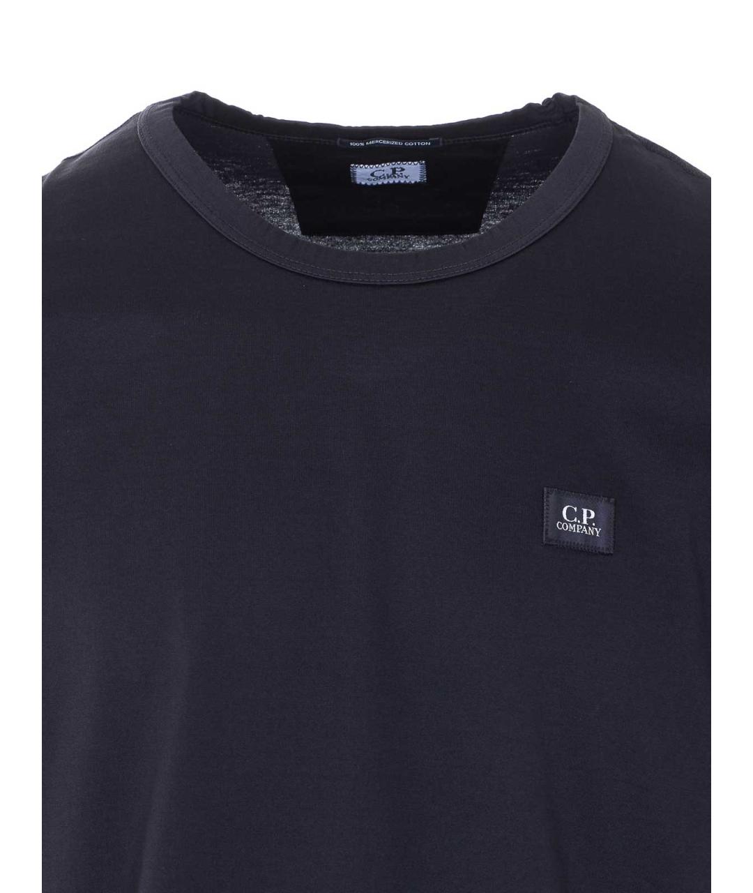 CP COMPANY Черная хлопковая футболка, фото 4