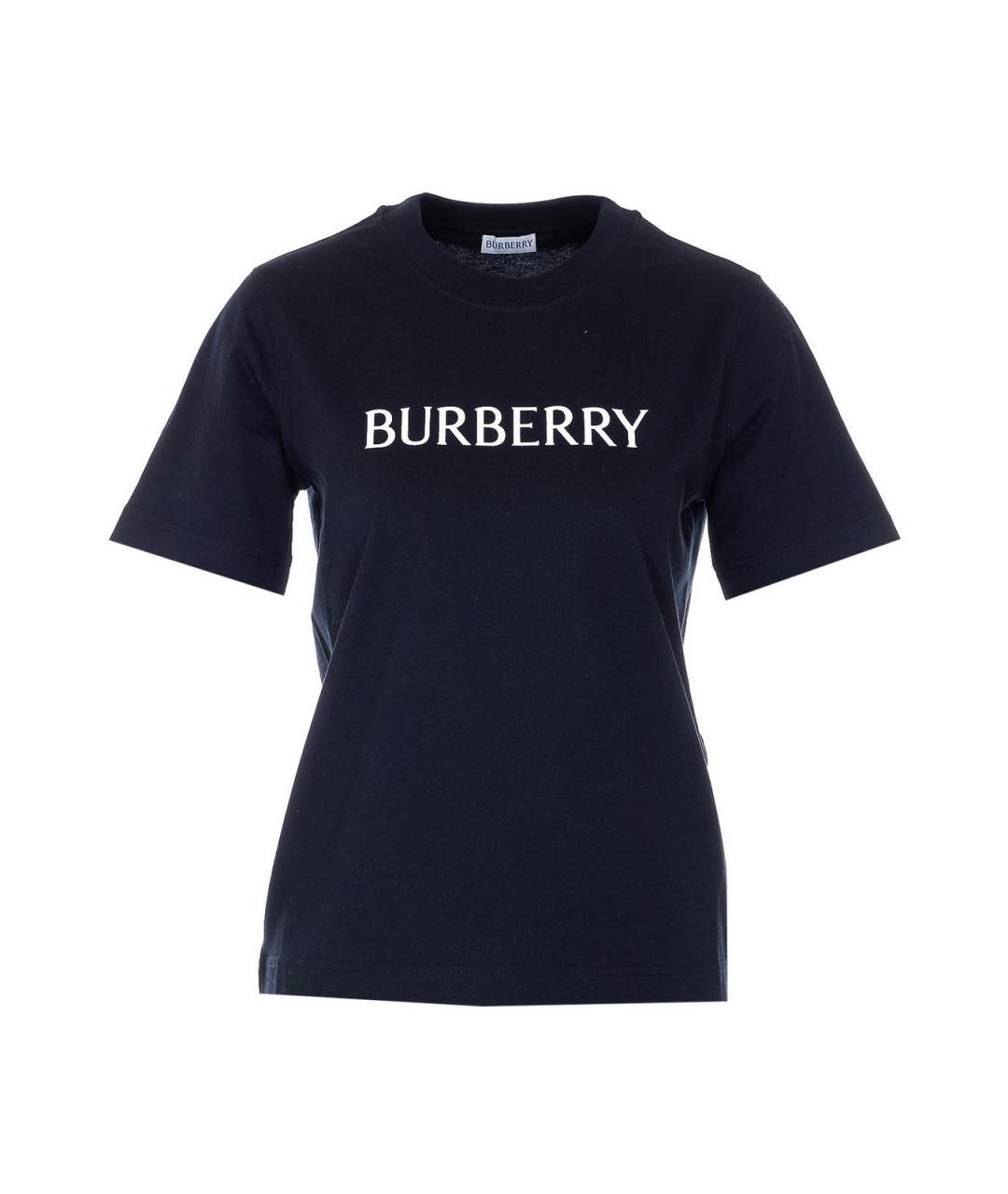 BURBERRY Черная хлопковая футболка, фото 1