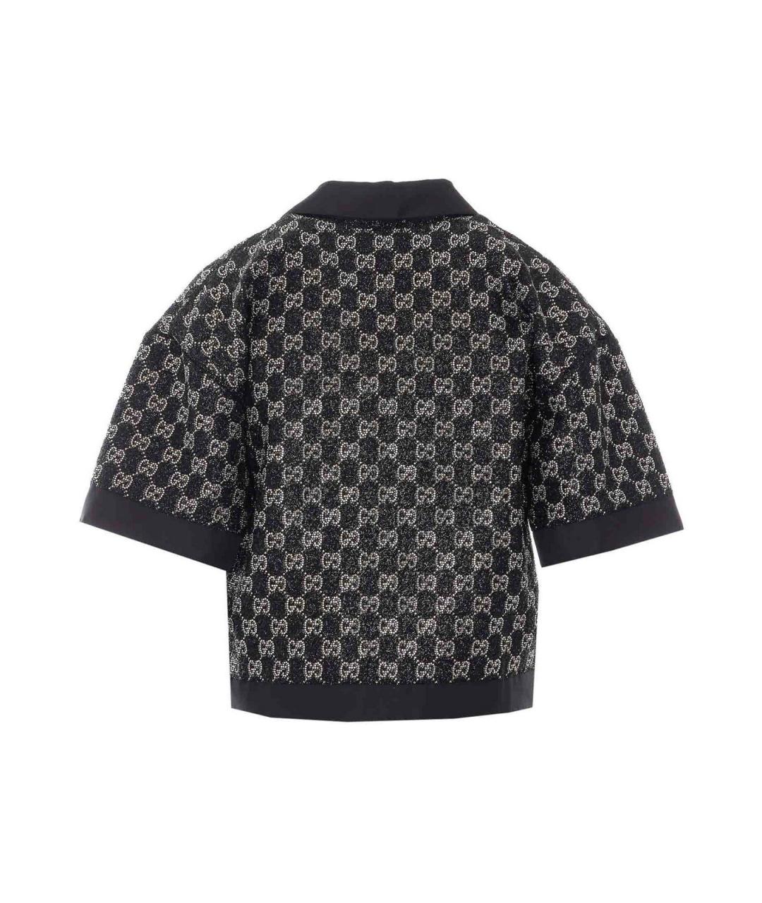 GUCCI Черная вискозная футболка, фото 2