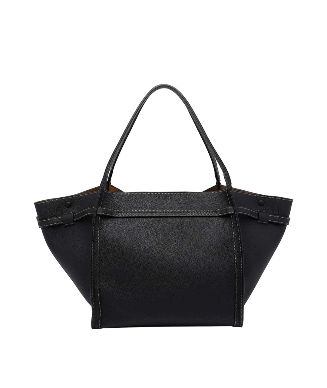 TOD'S Черная кожаная сумка тоут, фото 3