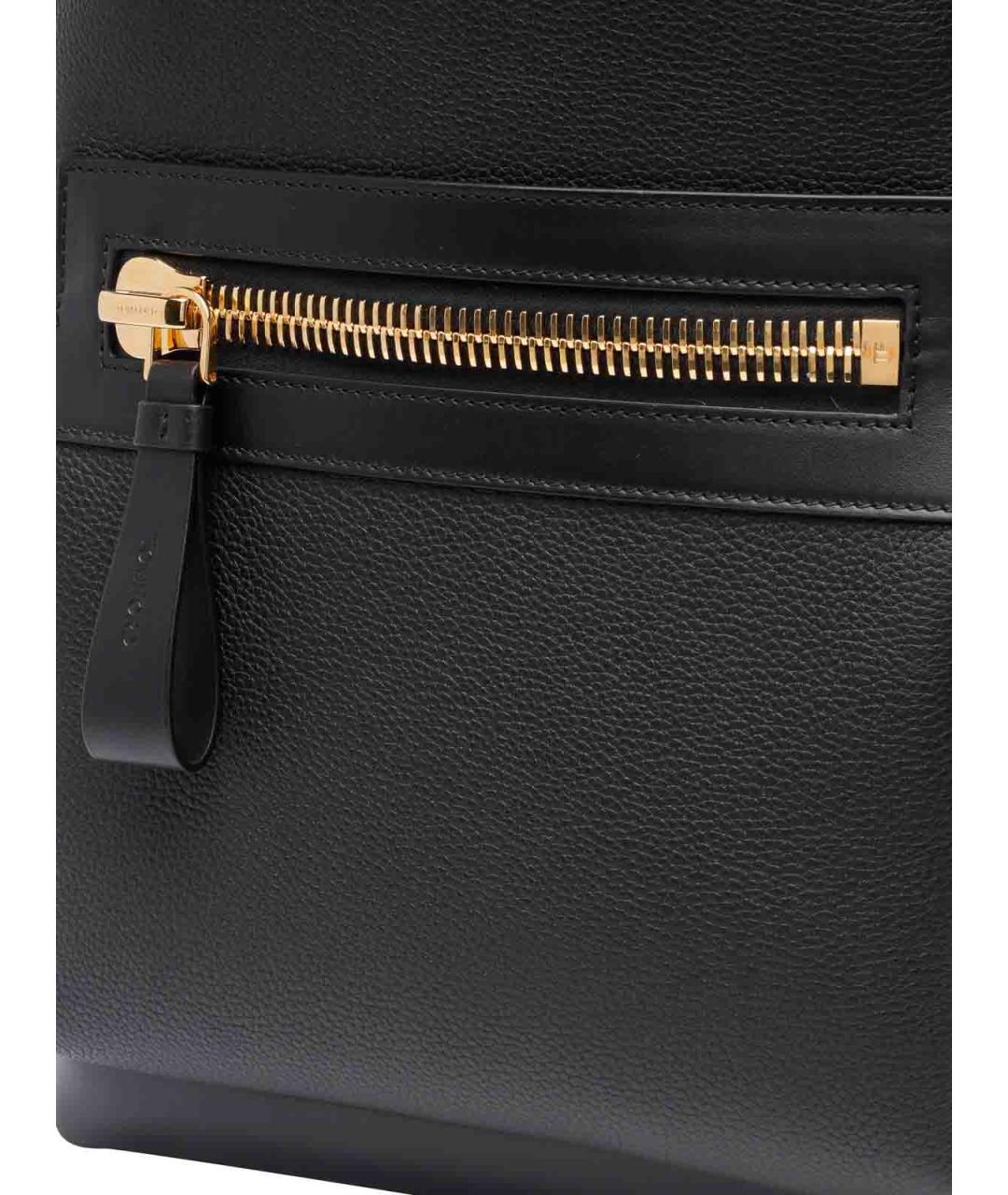 TOM FORD Черный кожаный рюкзак, фото 4