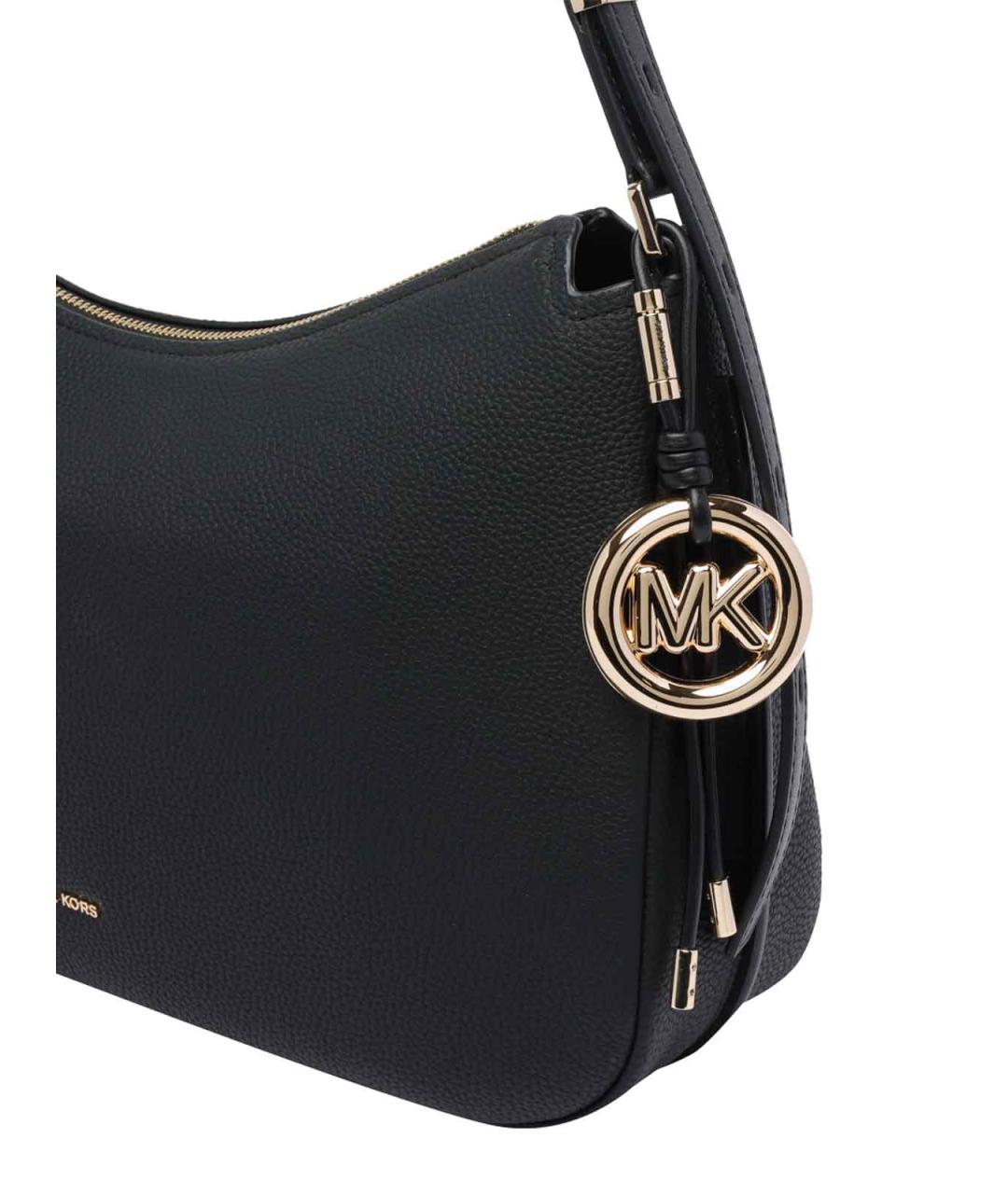MICHAEL MICHAEL KORS Черная кожаная сумка через плечо, фото 4