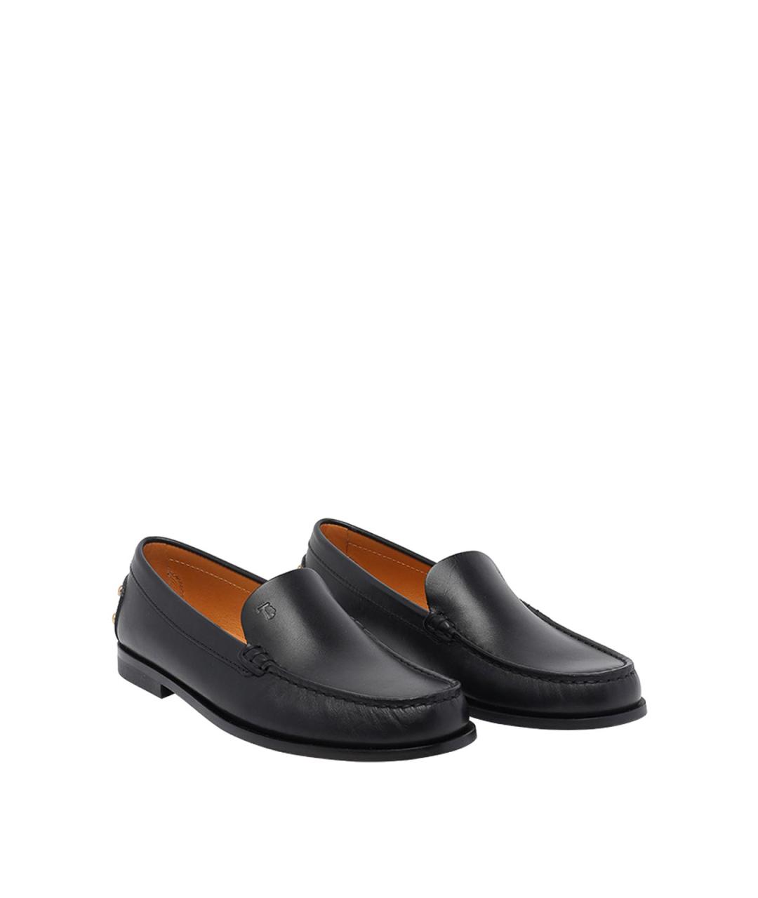 TOD'S Черные кожаные лоферы, фото 2