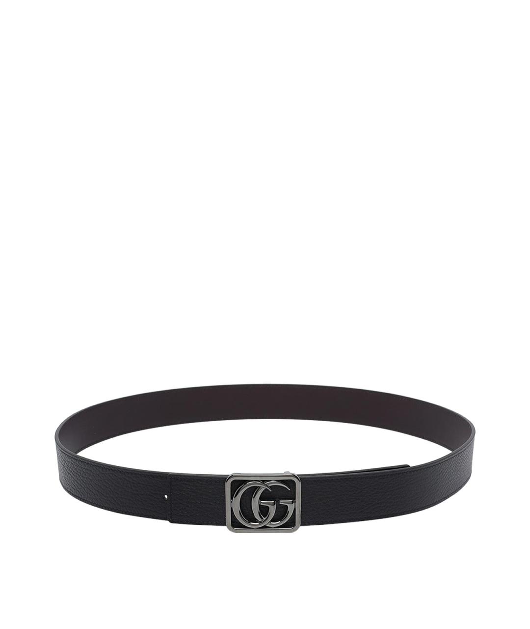 GUCCI Черный кожаный ремень, фото 1