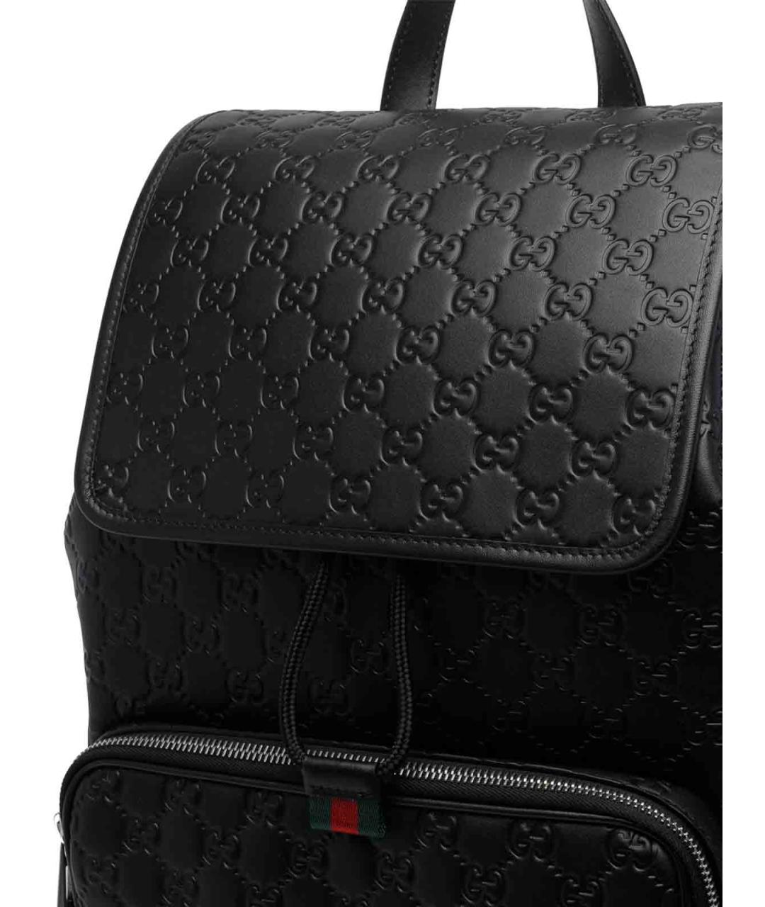 GUCCI Черный кожаный рюкзак, фото 4