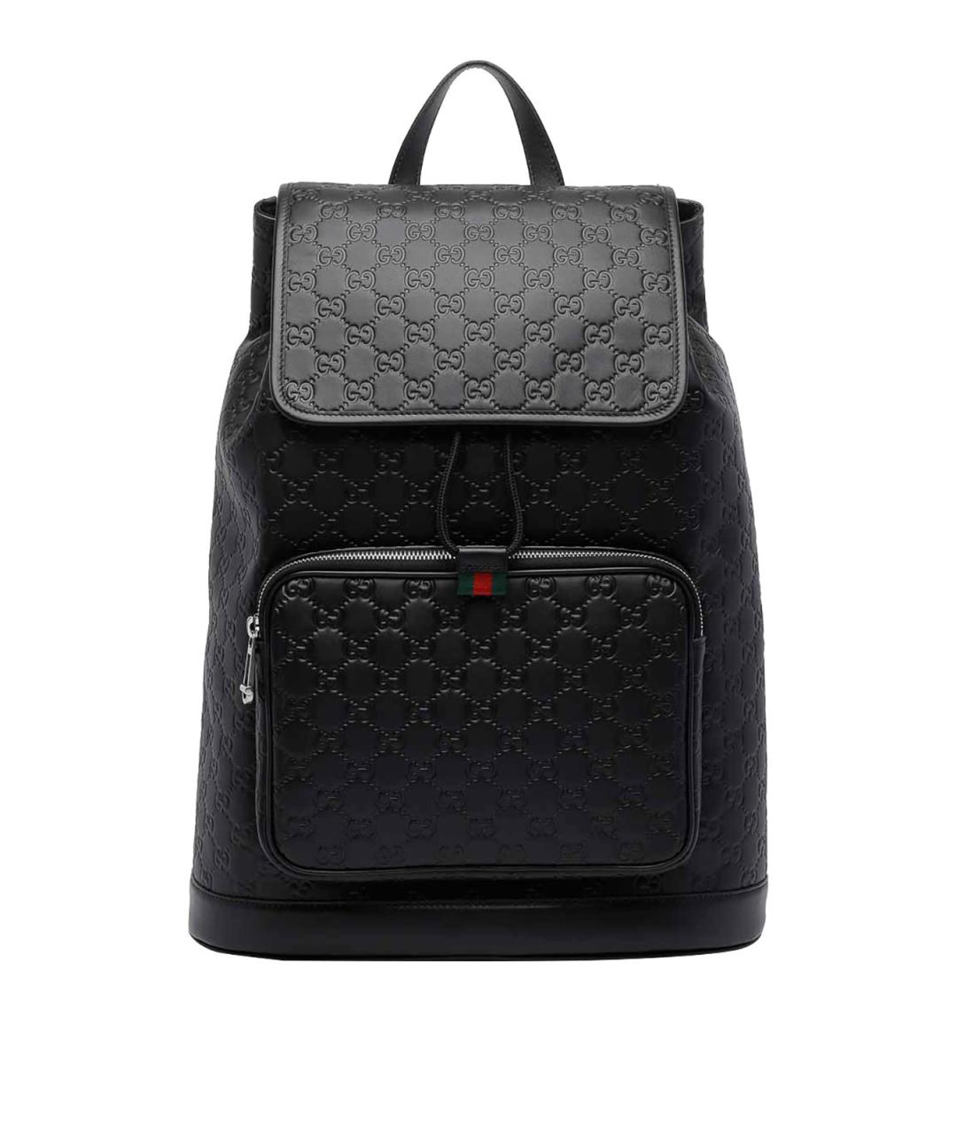 GUCCI Черный кожаный рюкзак, фото 1