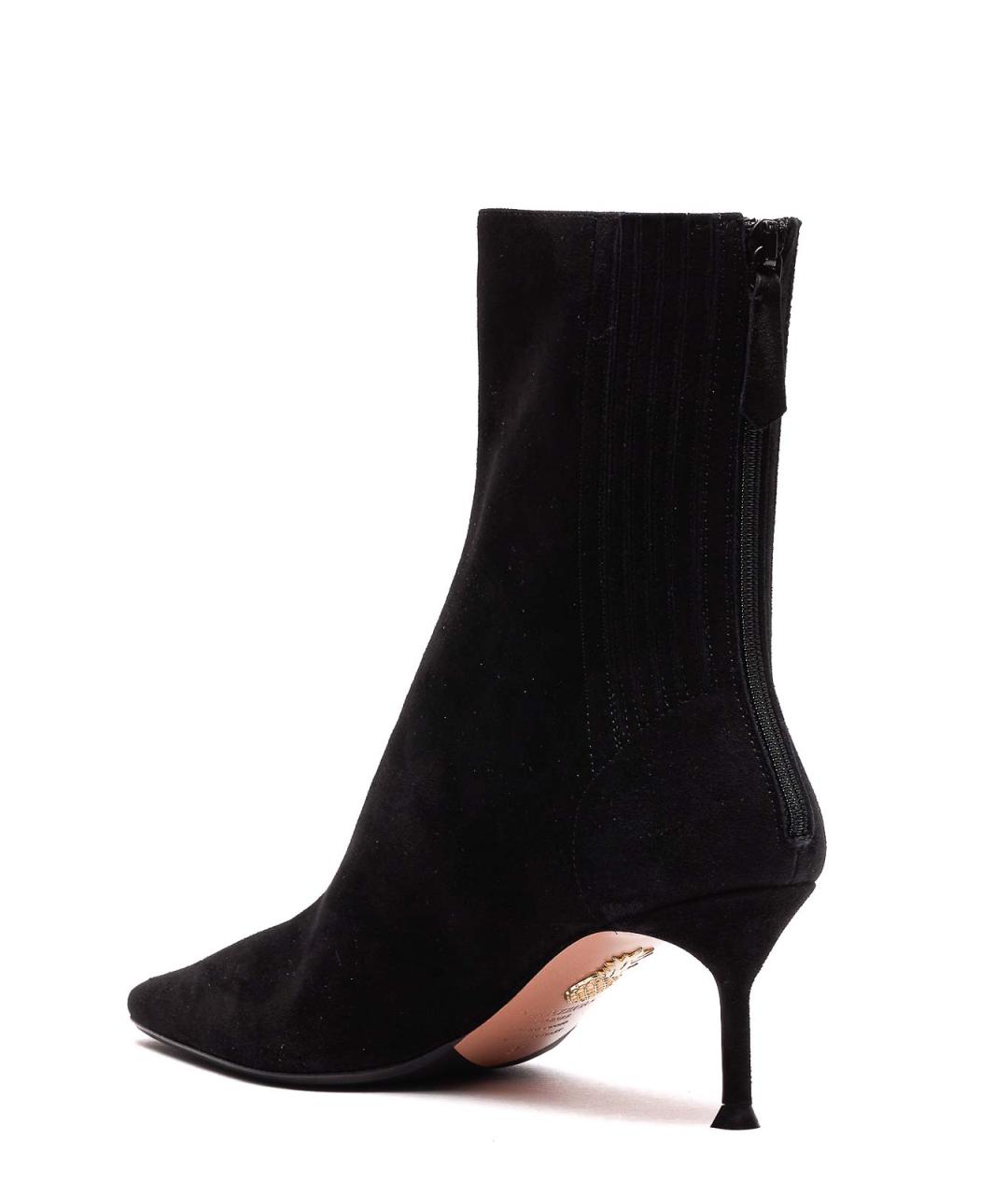 AQUAZZURA Черные замшевые сапоги, фото 3