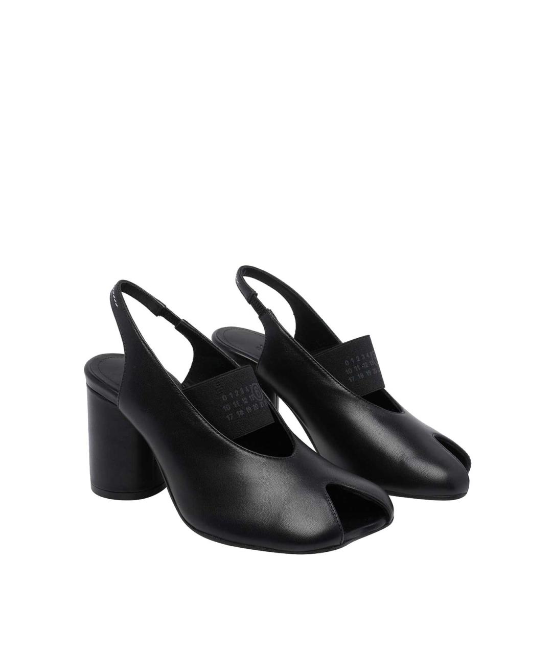 MM6 MAISON MARGIELA Черные кожаные туфли, фото 2