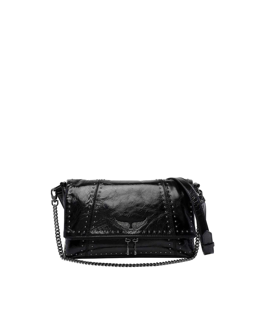 ZADIG & VOLTAIRE Черная кожаная сумка через плечо, фото 1