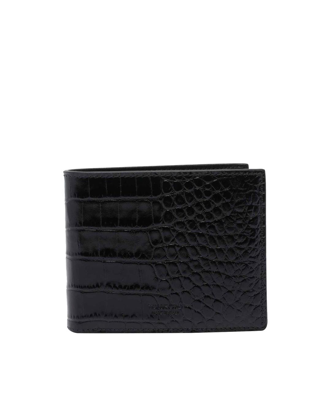 TOM FORD Черный кошелек из лакированной кожи, фото 1