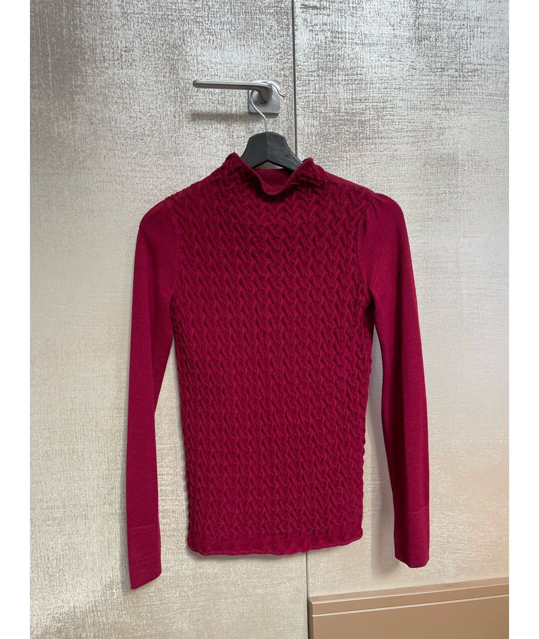 EMPORIO ARMANI Бордовый шерстяной джемпер / свитер, фото 3
