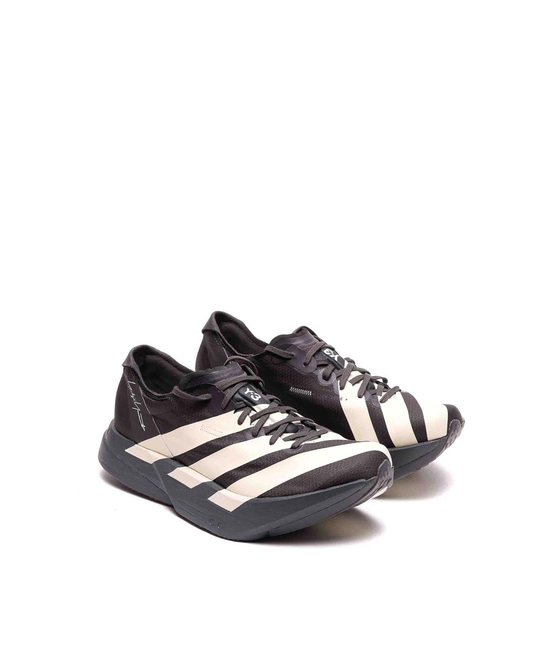 Y-3 Черные резиновые низкие кроссовки / кеды, фото 4