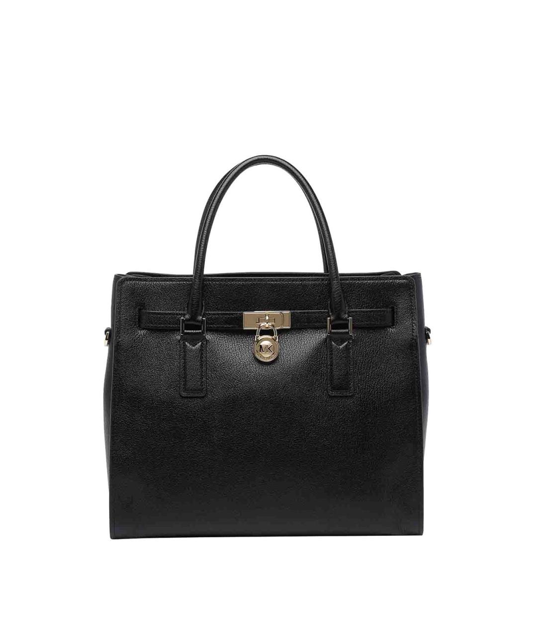 MICHAEL MICHAEL KORS Черная кожаная сумка тоут, фото 1