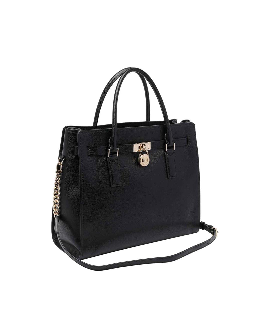 MICHAEL MICHAEL KORS Черная кожаная сумка тоут, фото 2