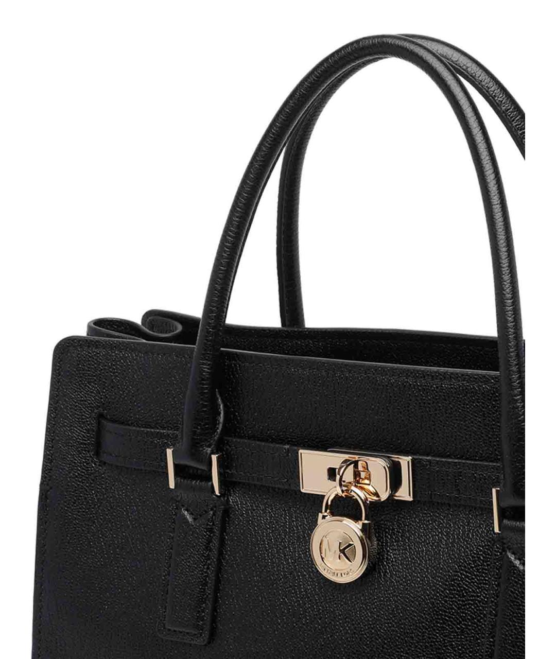 MICHAEL MICHAEL KORS Черная кожаная сумка тоут, фото 4