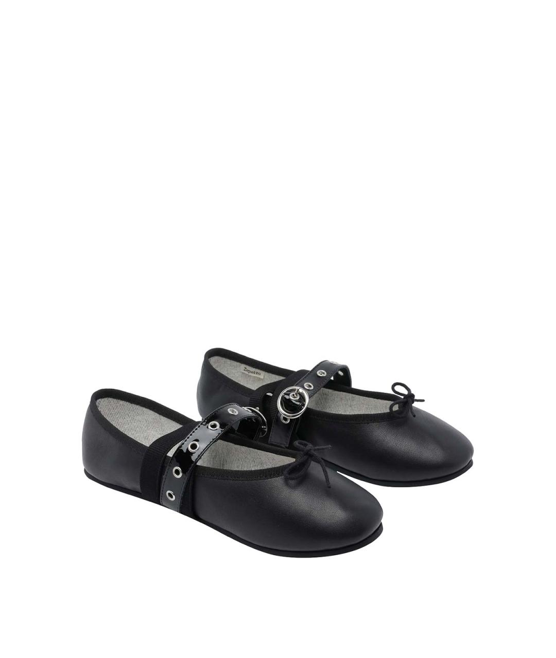REPETTO Черные кожаные балетки, фото 2