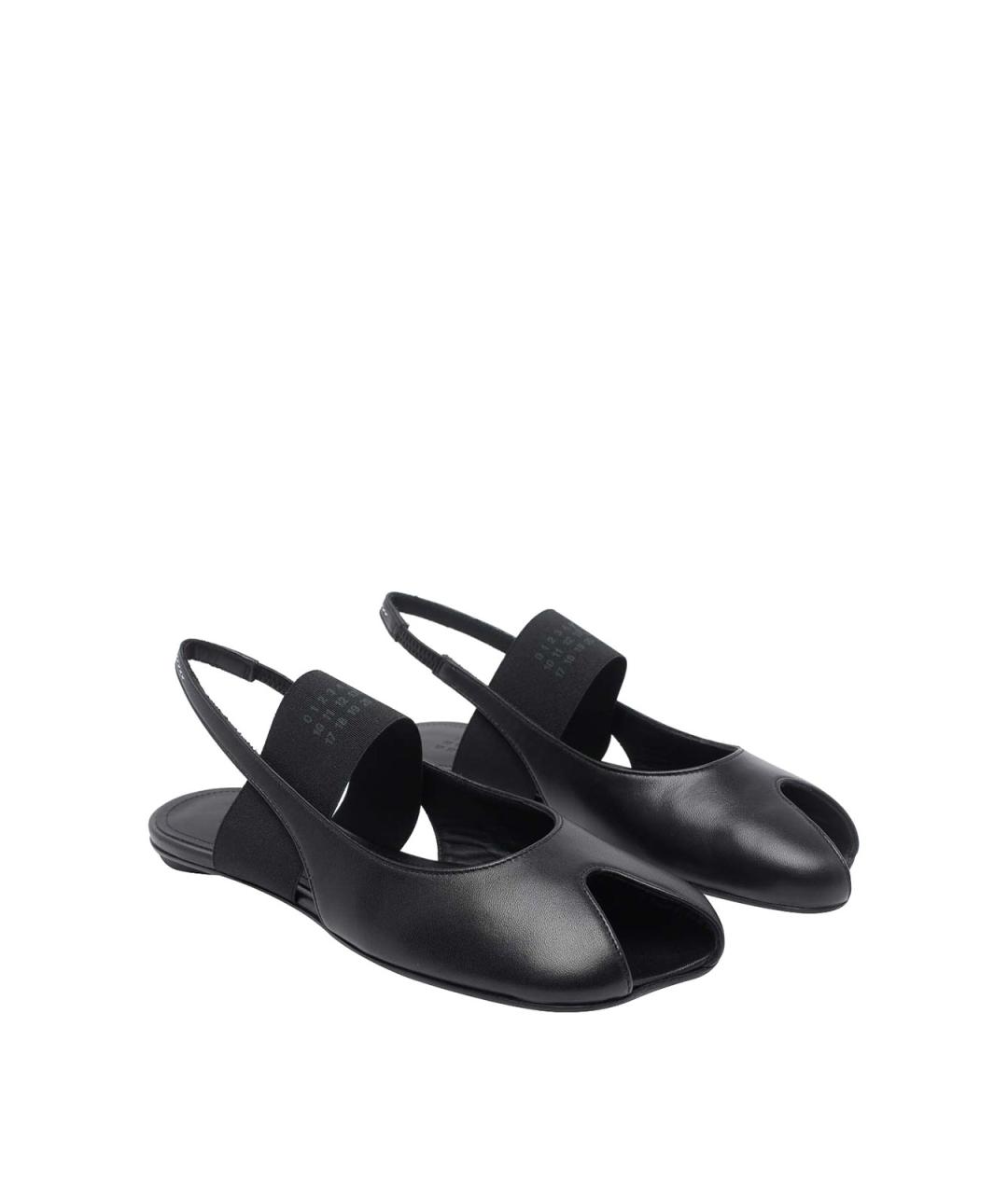 MM6 MAISON MARGIELA Черные кожаные балетки, фото 2