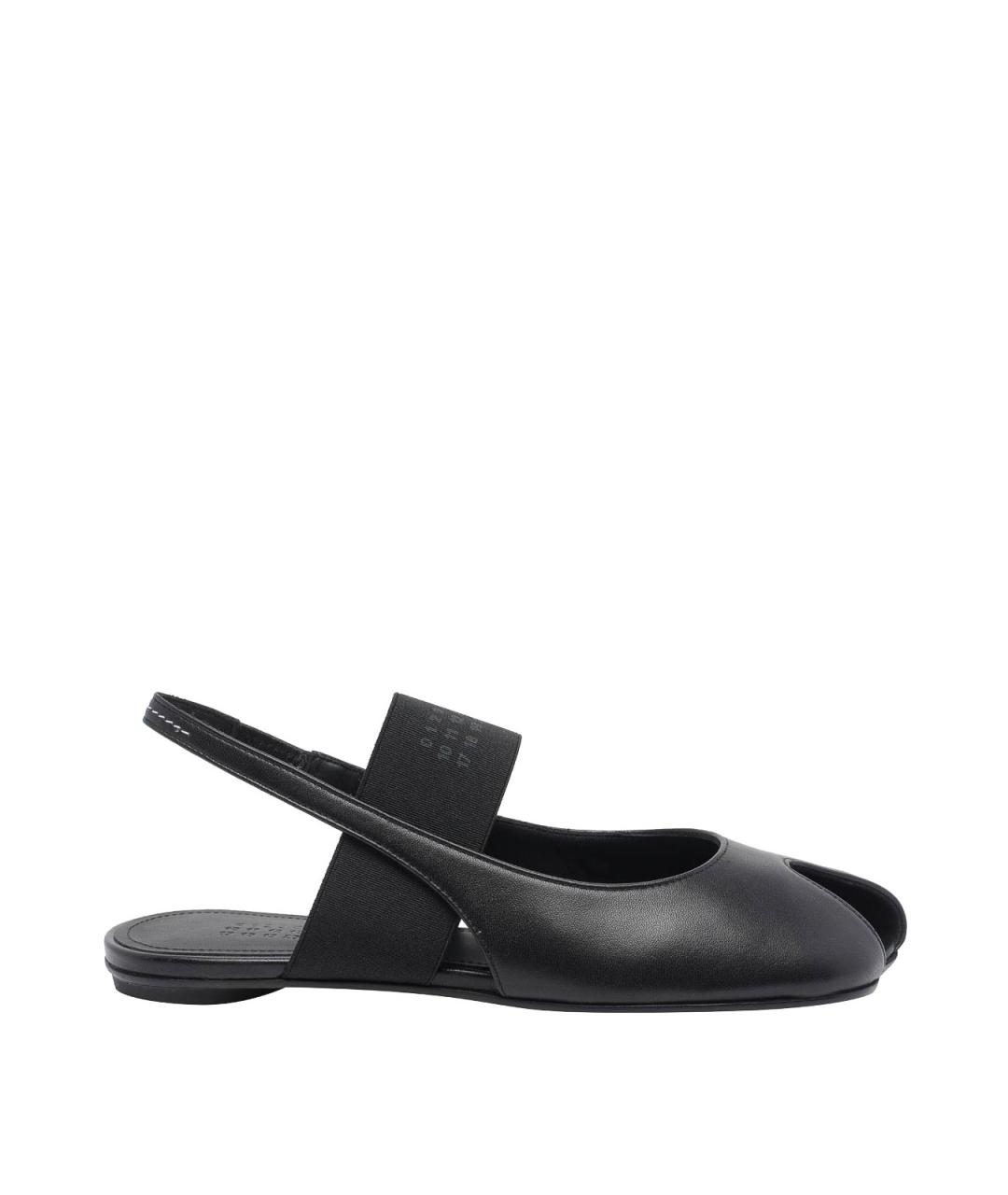 MM6 MAISON MARGIELA Черные кожаные балетки, фото 1