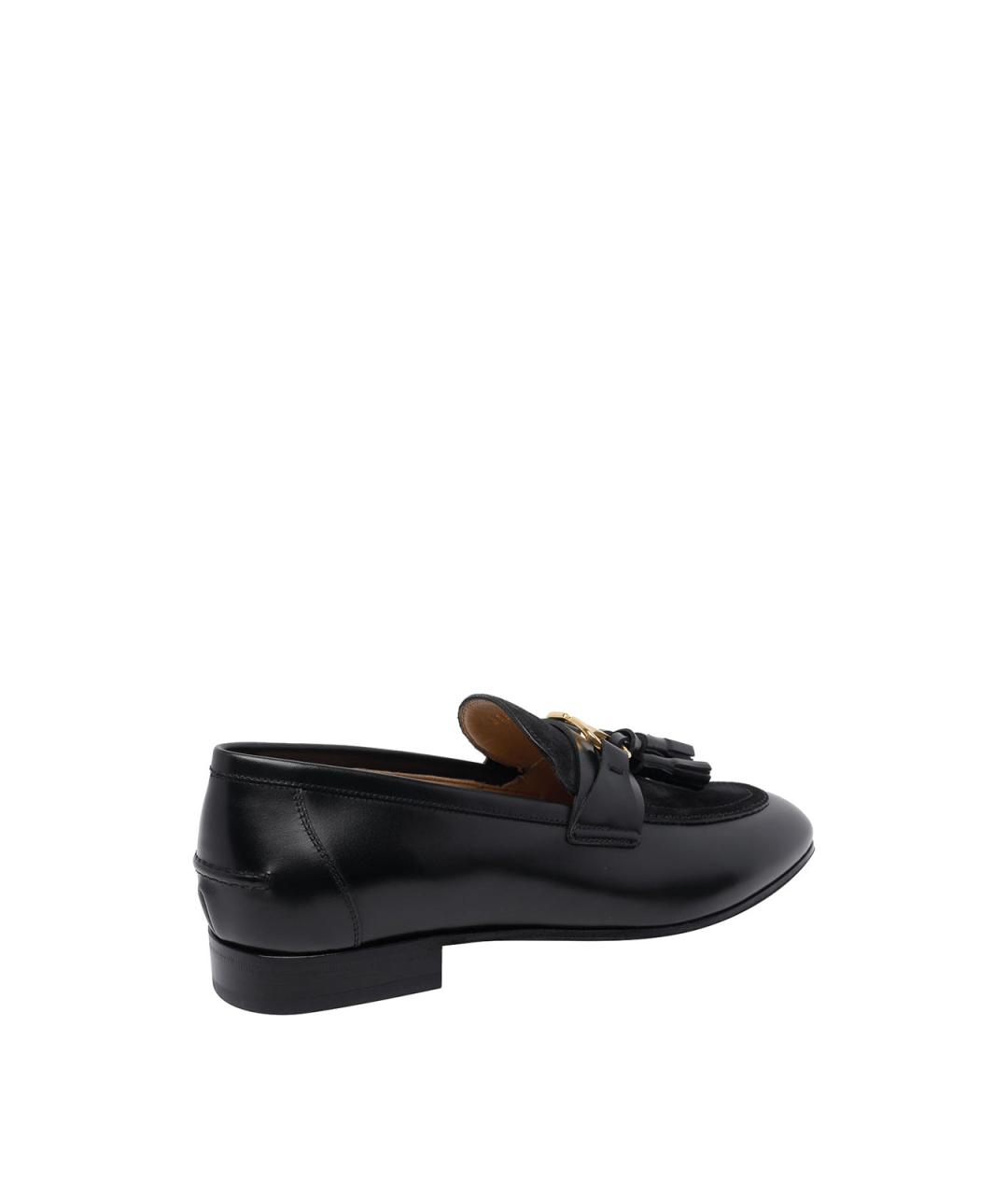 VALENTINO Черные кожаные лоферы, фото 3