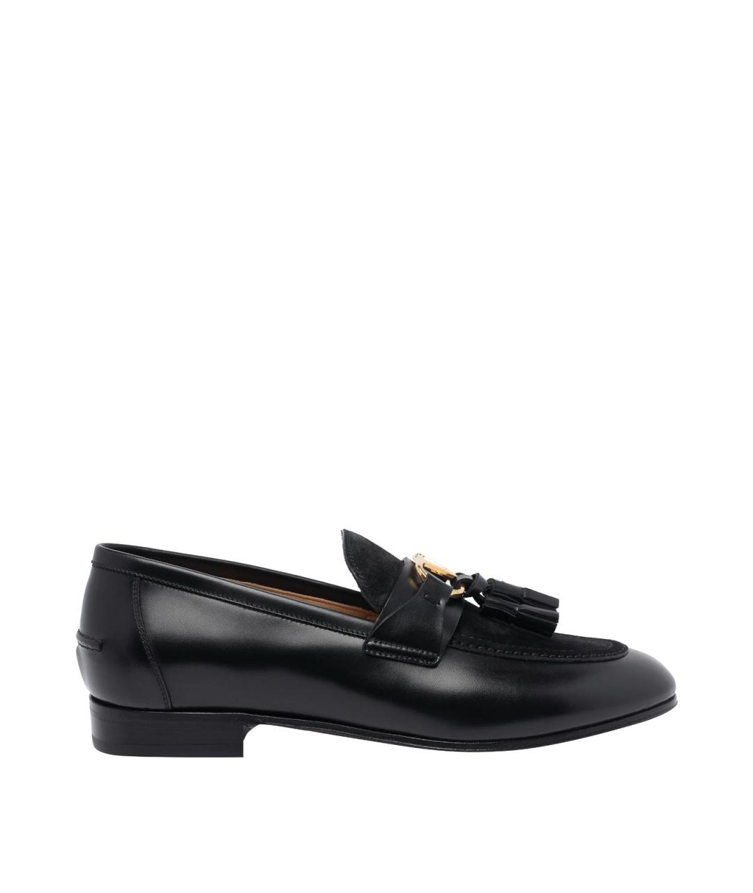 VALENTINO Черные кожаные лоферы, фото 1