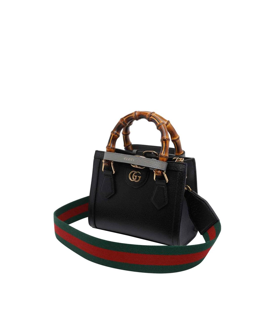 GUCCI Черная кожаная сумка тоут, фото 4