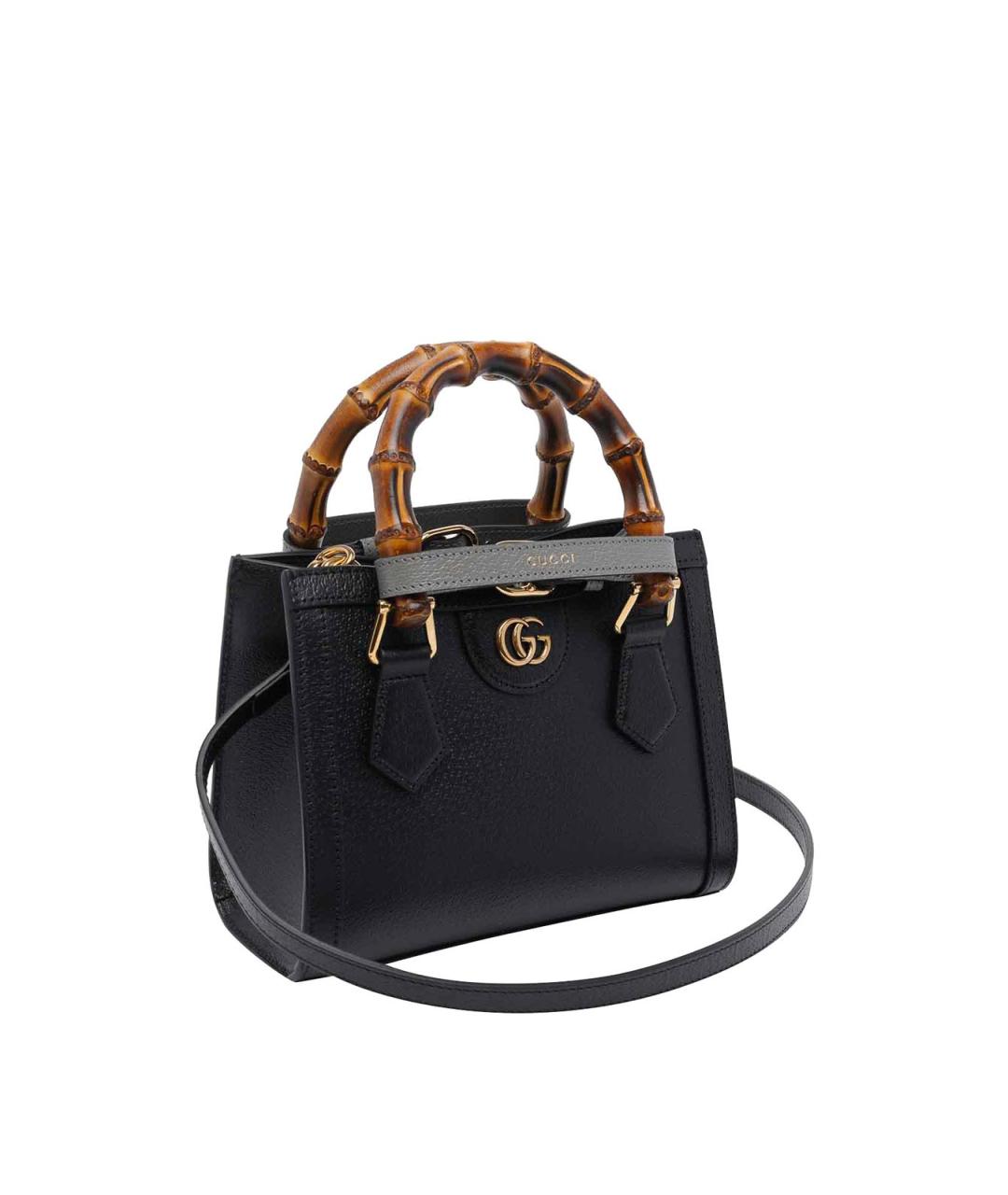 GUCCI Черная кожаная сумка тоут, фото 2