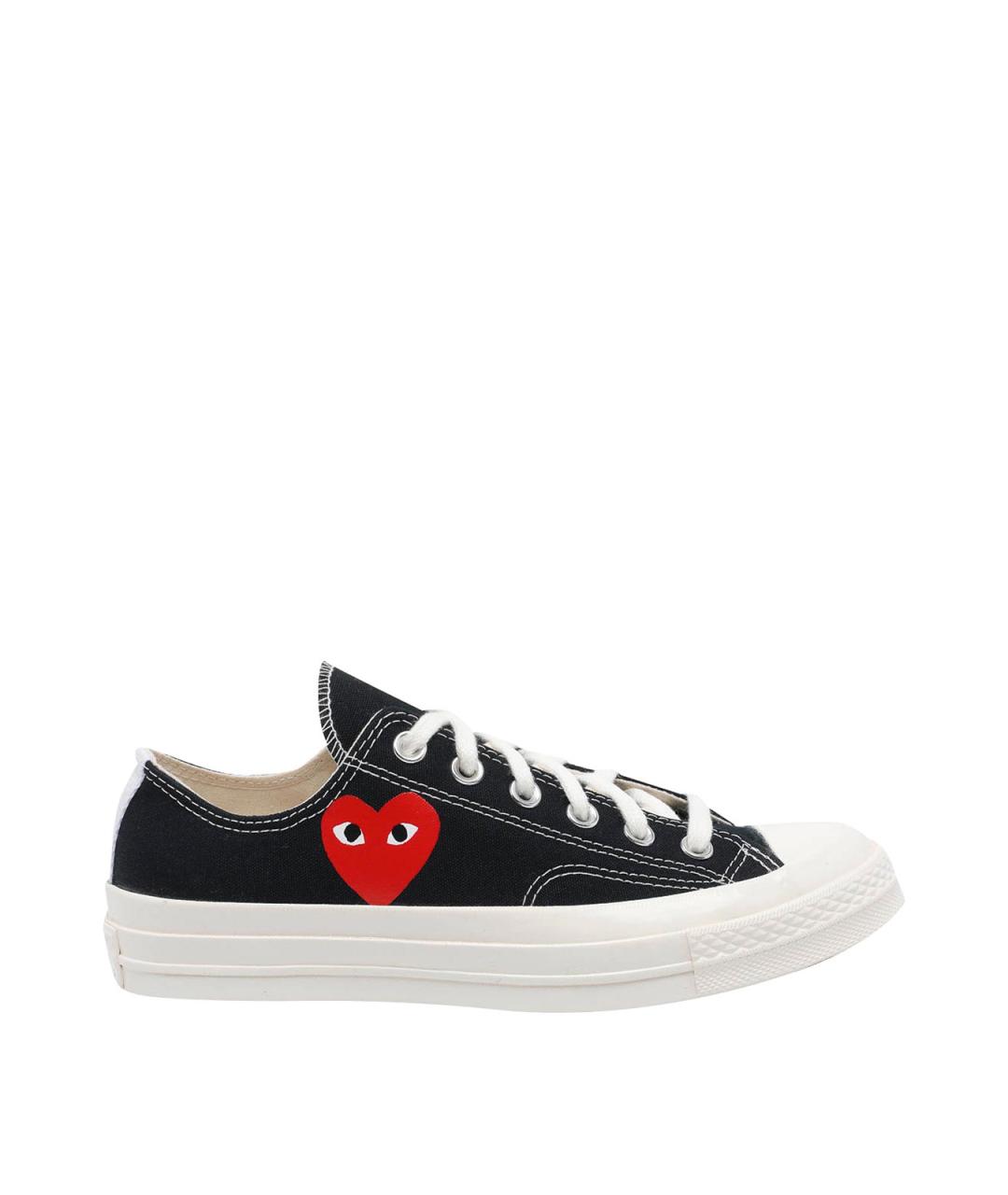COMME DES GARÇONS PLAY Черные резиновые низкие кроссовки / кеды, фото 1
