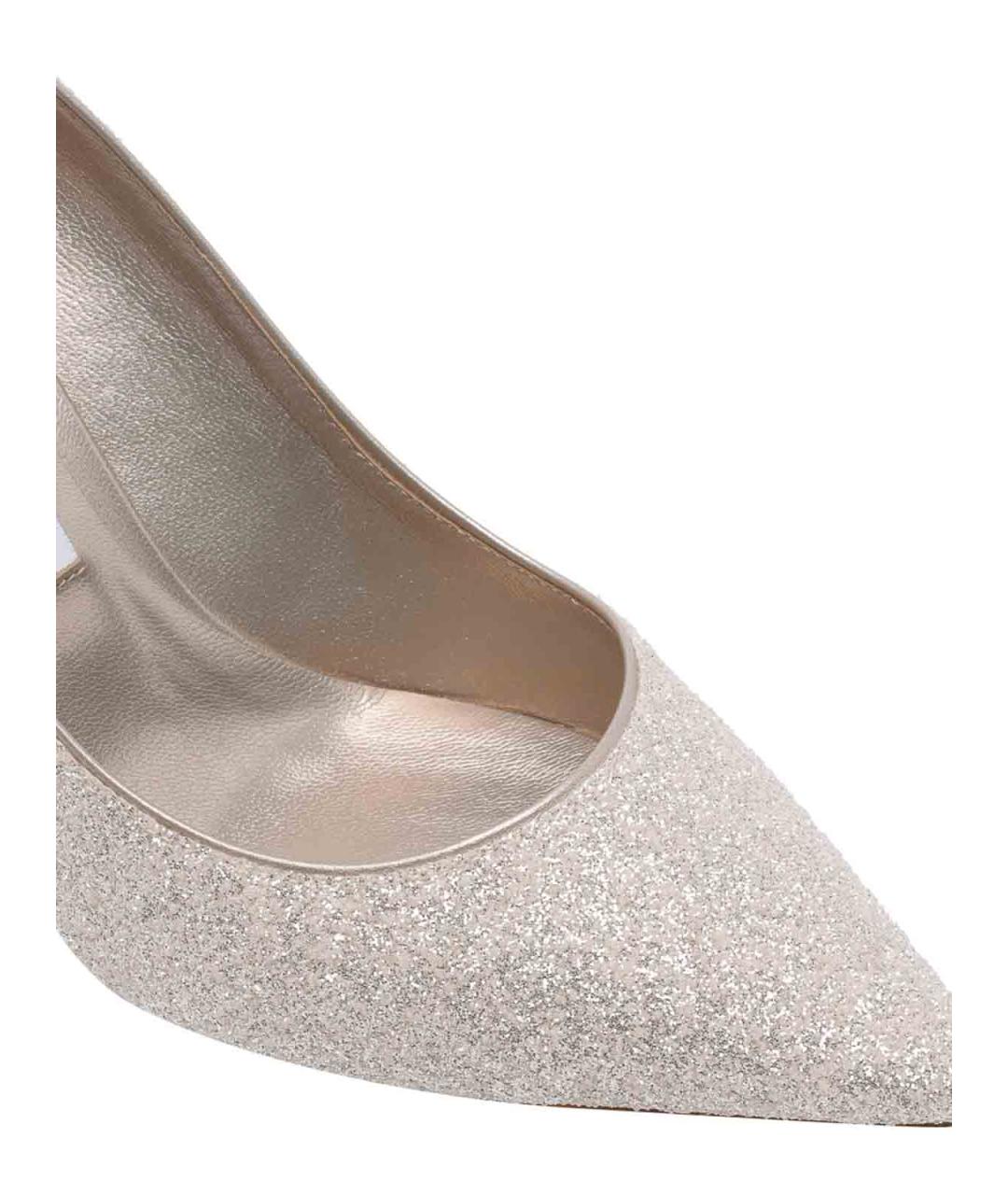 JIMMY CHOO Золотые кожаные туфли, фото 4