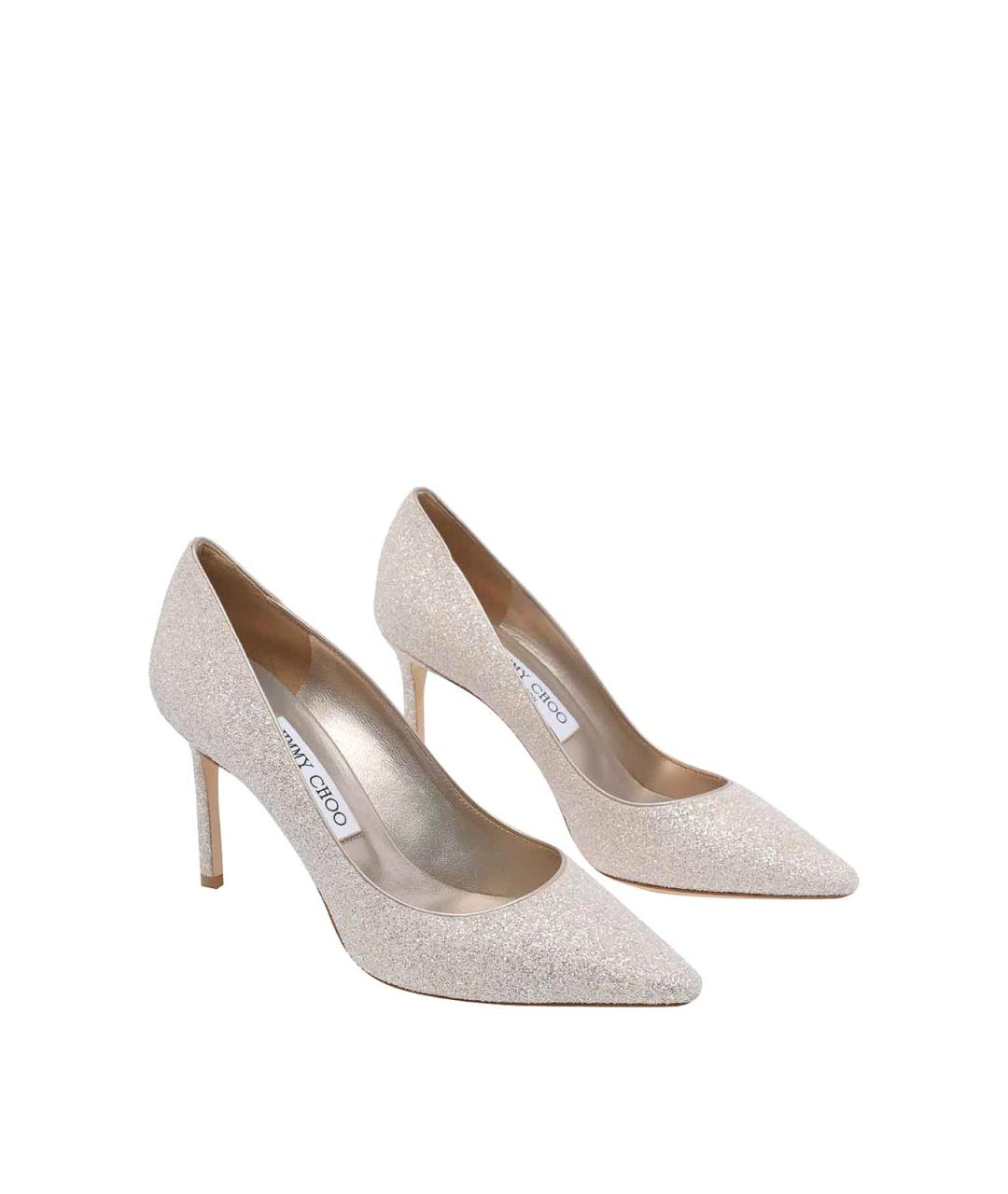 JIMMY CHOO Золотые кожаные туфли, фото 2