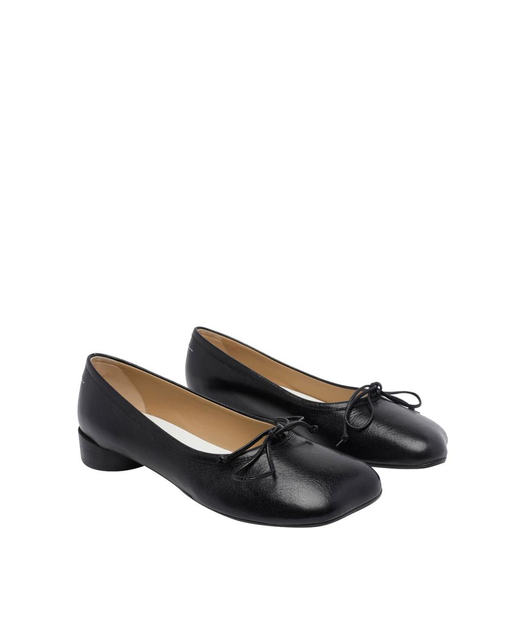 MM6 MAISON MARGIELA Черные кожаные балетки, фото 2