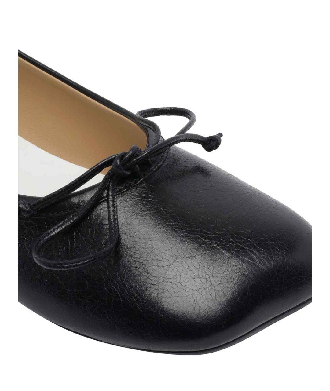 MM6 MAISON MARGIELA Черные кожаные балетки, фото 4