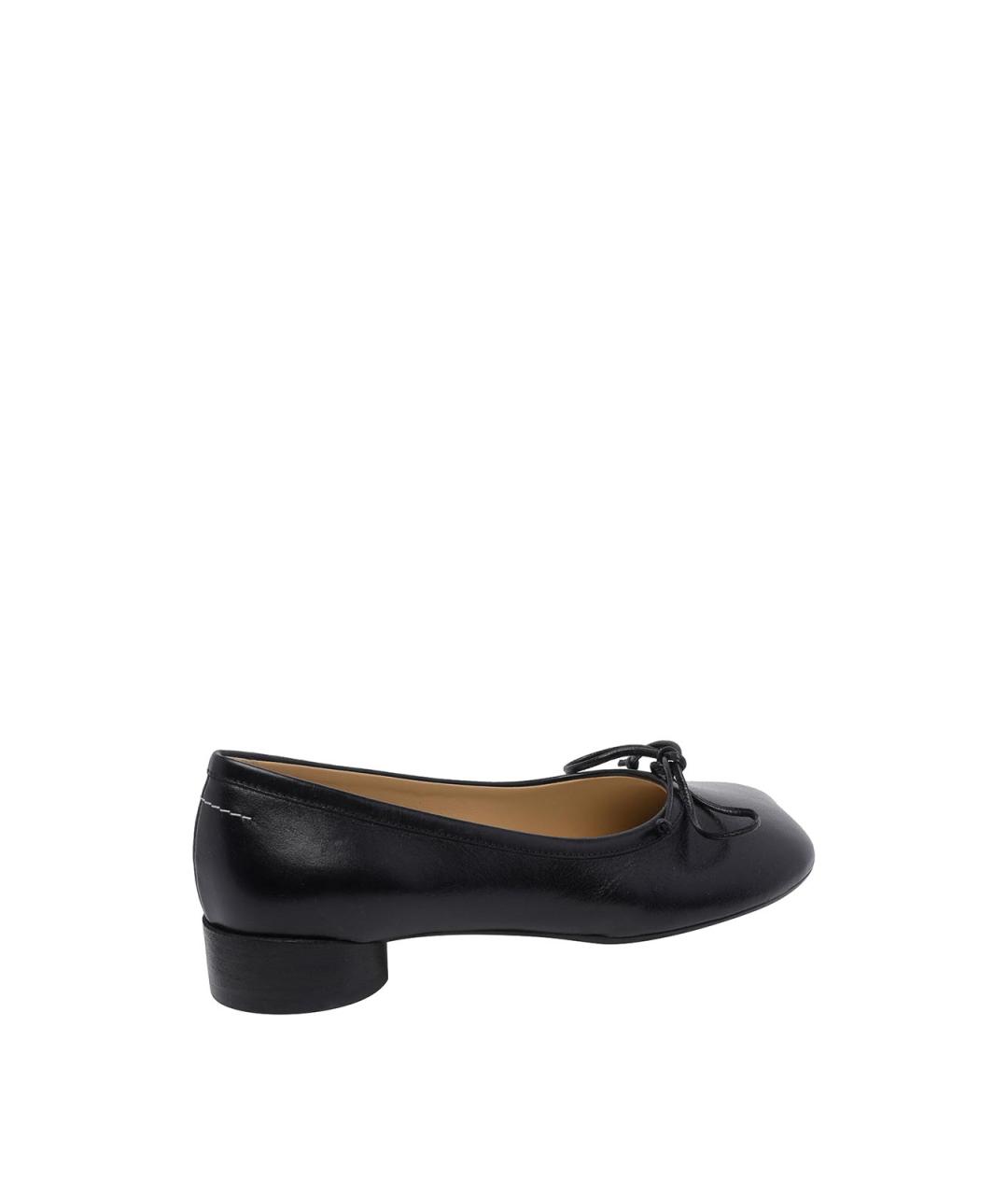 MM6 MAISON MARGIELA Черные кожаные балетки, фото 3