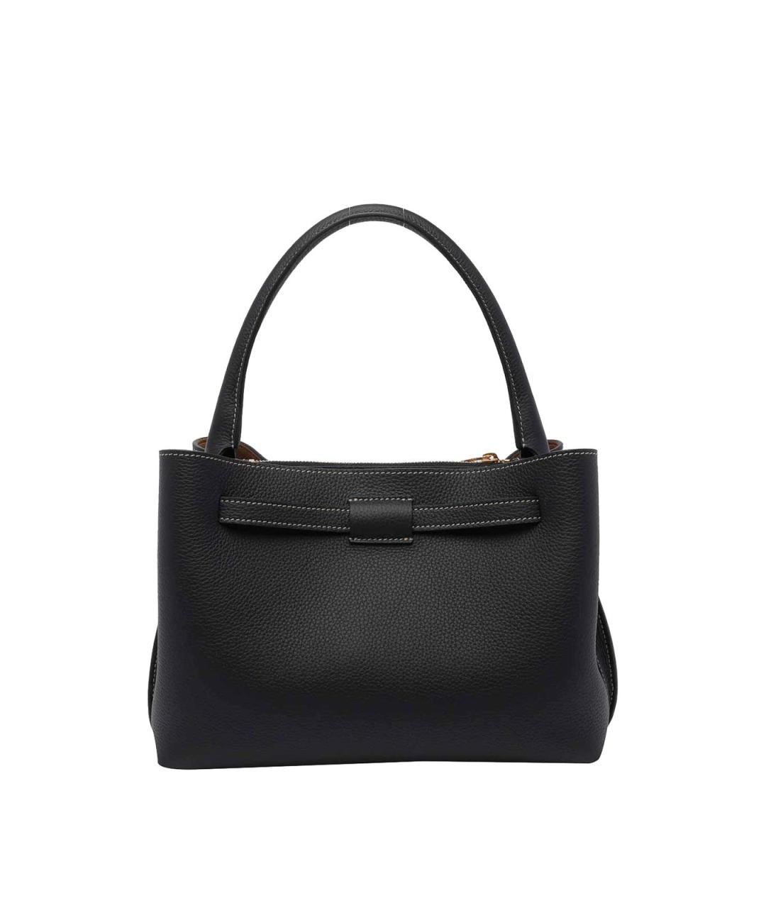 TOD'S Черная кожаная сумка тоут, фото 3