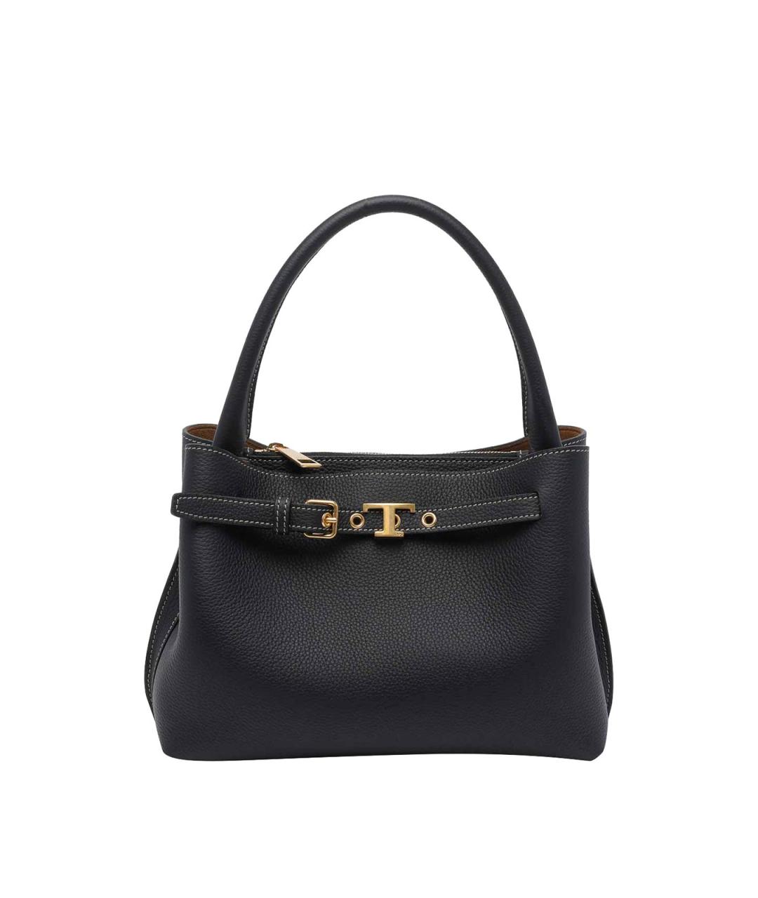 TOD'S Черная кожаная сумка тоут, фото 1