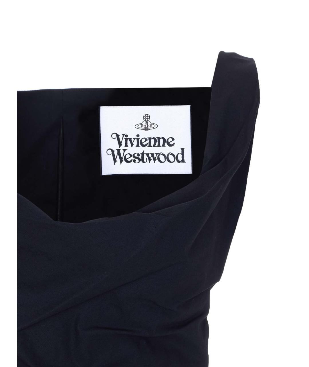 VIVIENNE WESTWOOD Черная хлопковая майка, фото 4