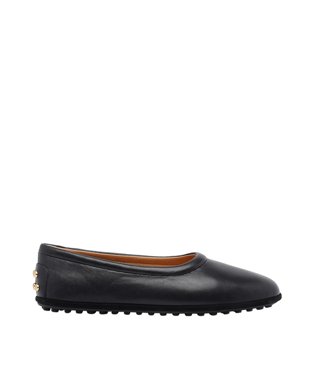 TOD'S Черные кожаные балетки, фото 1