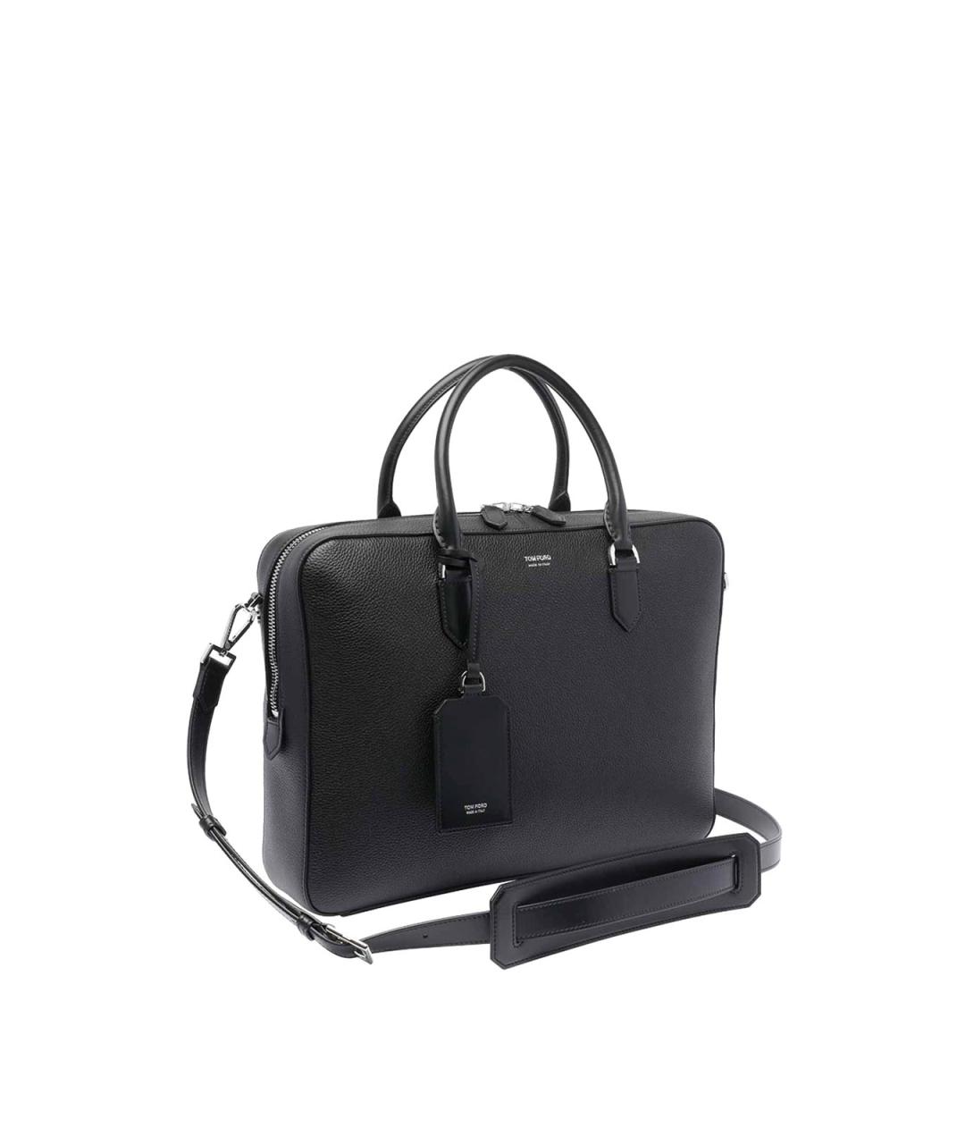 TOM FORD Черный кожаный портфель, фото 2